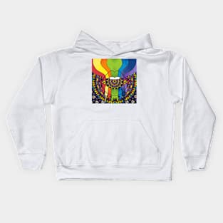 Rainbows and mandala4 Kids Hoodie